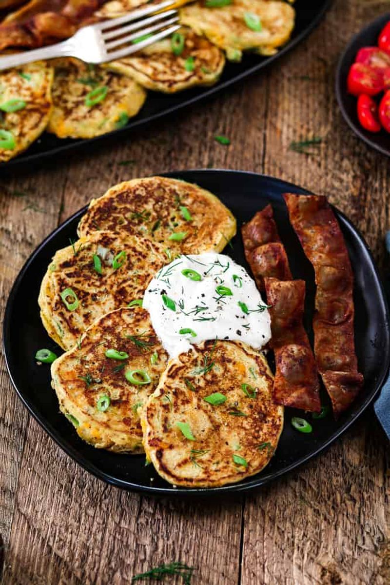Oats and Flaxseed Savory Pancakes