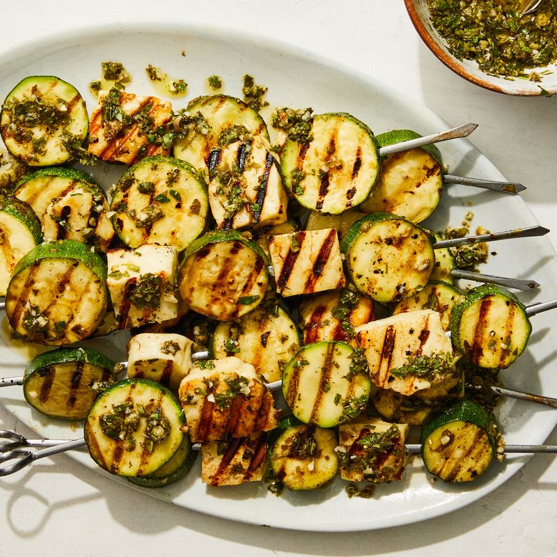 Grilled Zucchini and Halloumi Salad