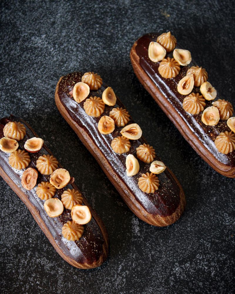 Hazelnut Praline Éclairs