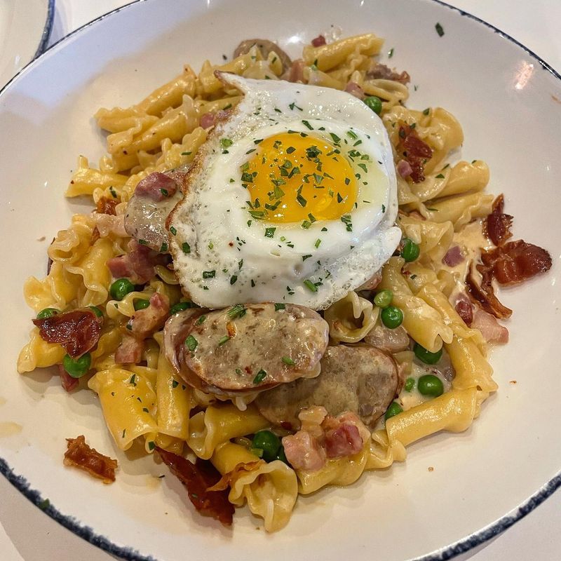 Brio Italian Grille – Sausage Carbonara Campanelle