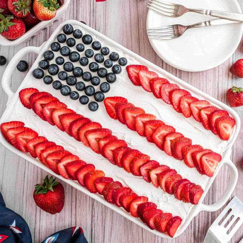 Berry Flag Cake