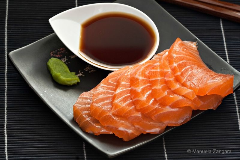 Salmon Nigiri or Sashimi