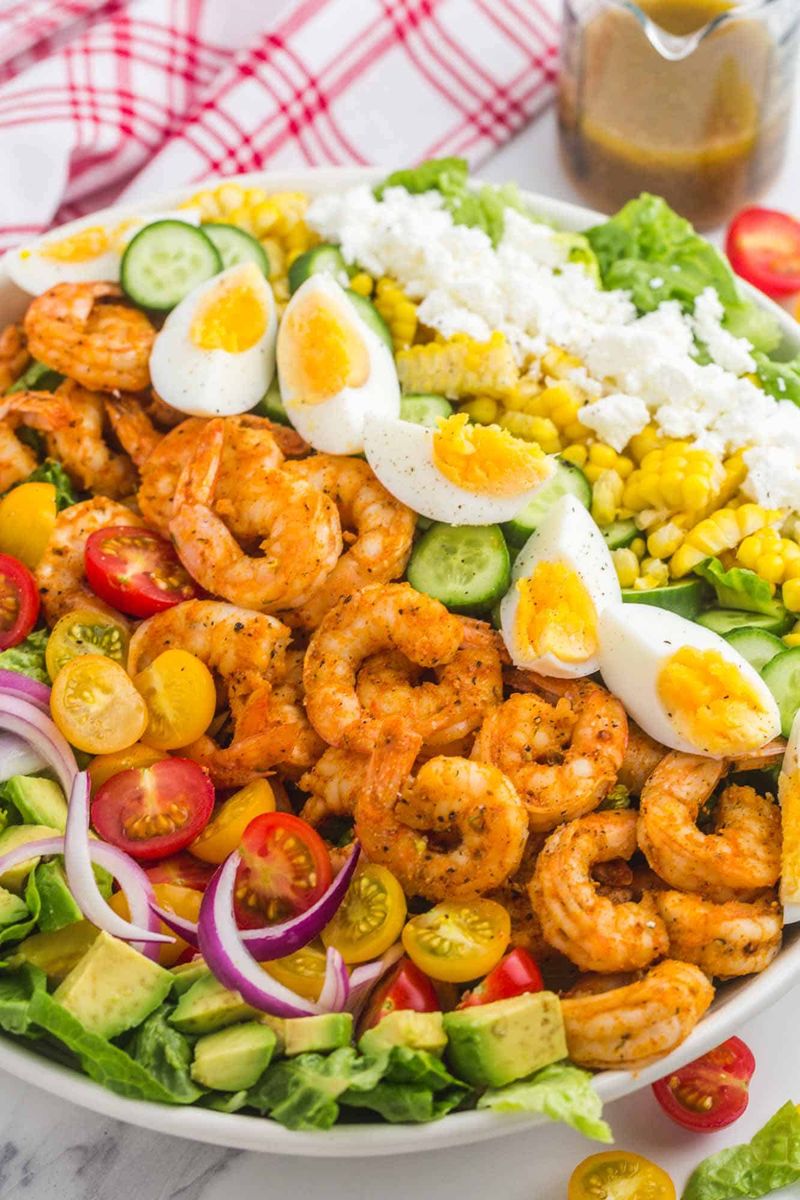 Shrimp Cobb Salad with Dijon Dressing