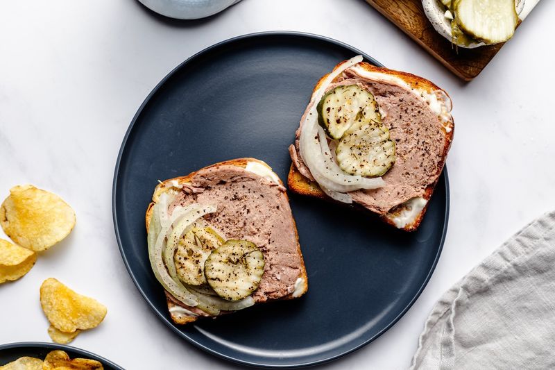 Liverwurst and Onion Sandwich