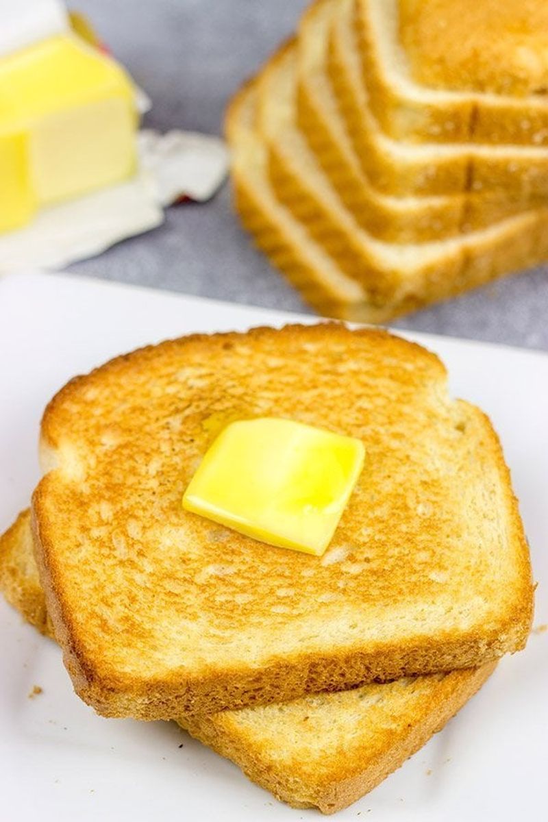 White Toast With Butter