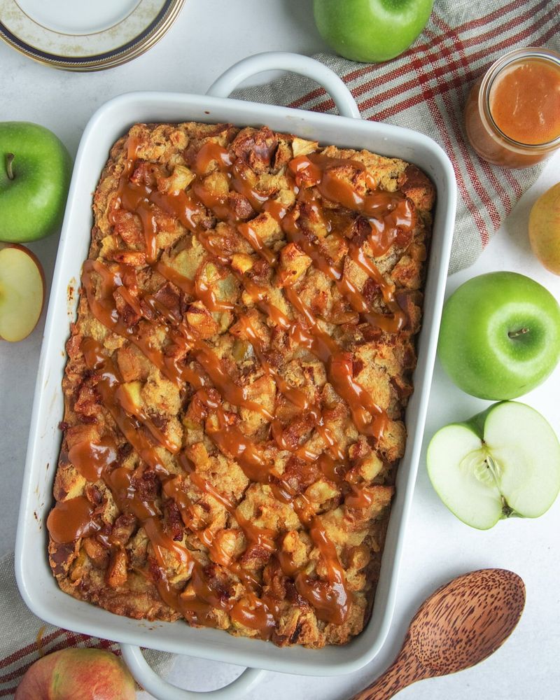 Apple Cinnamon Bread Pudding Casserole