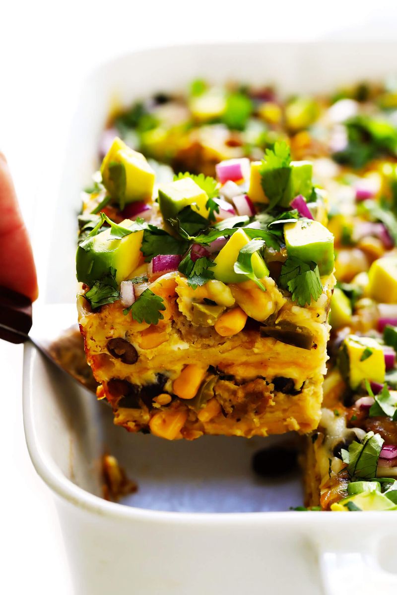 Layered Mexican Breakfast Casserole