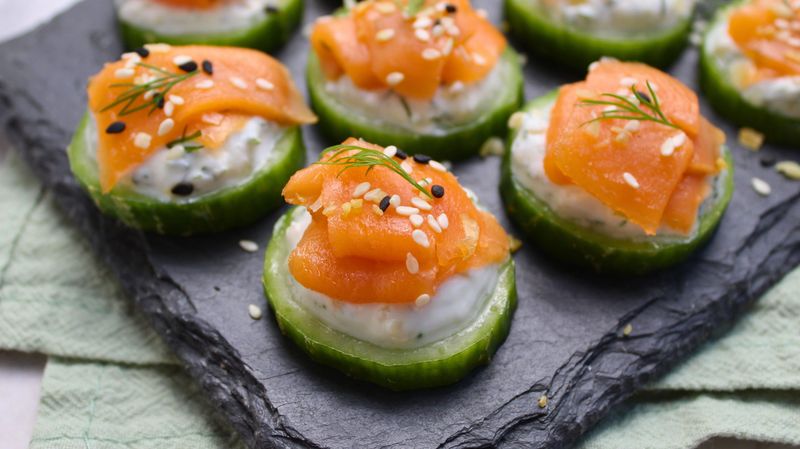 Smoked-Salmon Cucumber Bites