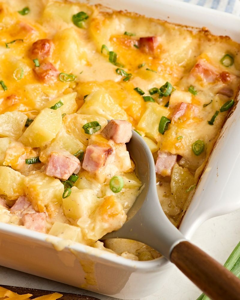 Cheesy Ham and Potato Casserole