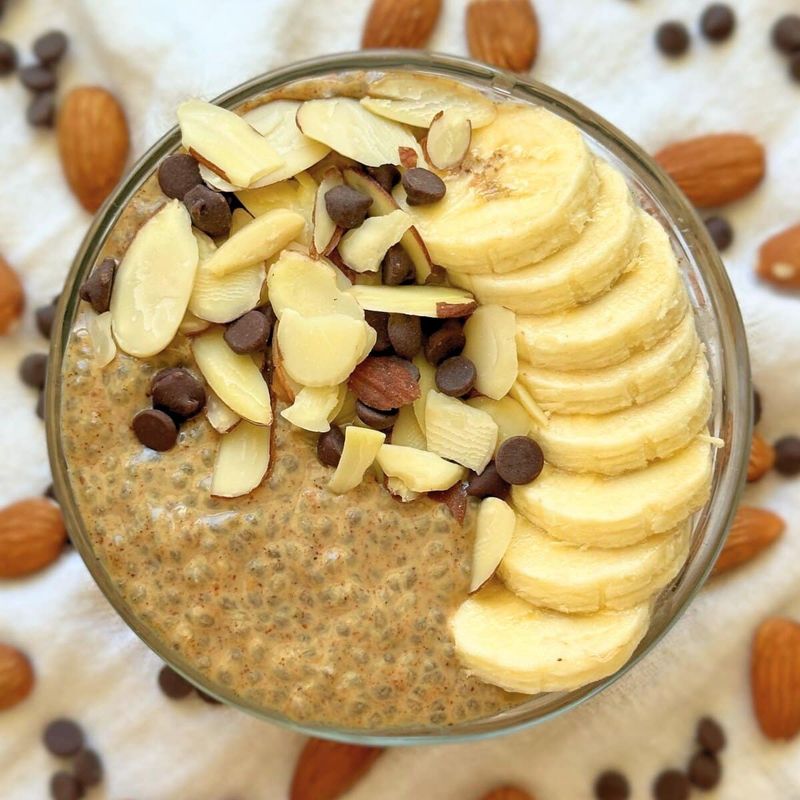 Chia Pudding with Almond Butter and Banana