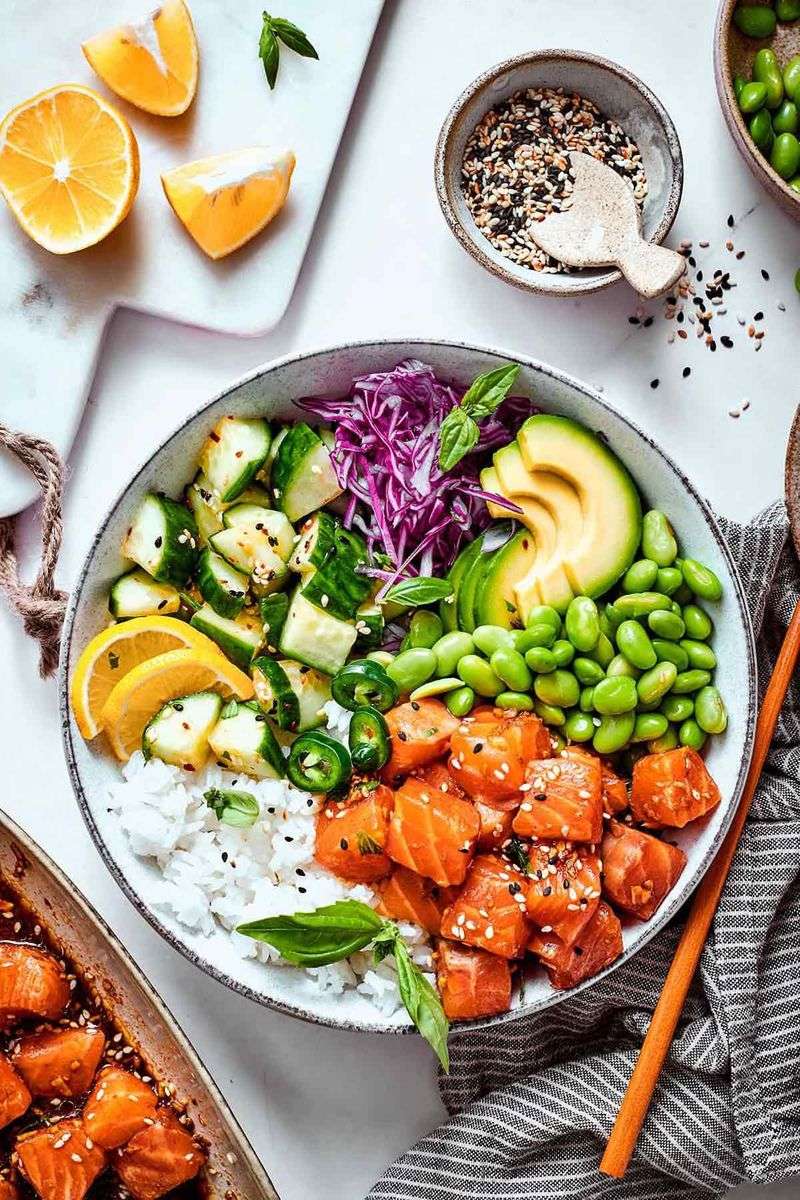 Salmon & Avocado Poke Bowl