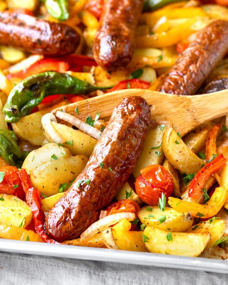 Sheet Pan Sausage and Roasted Vegetables