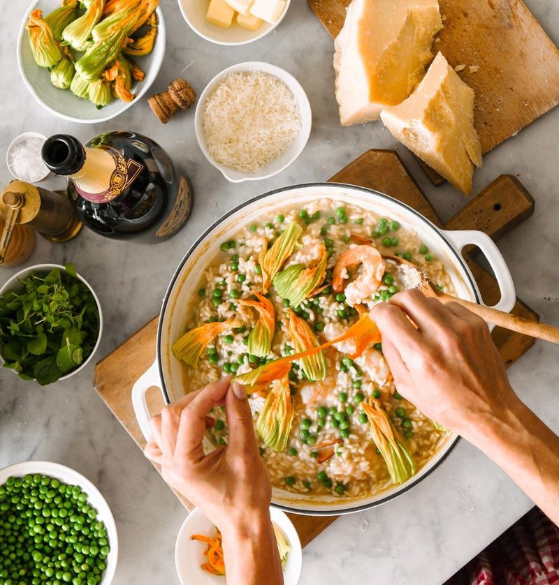 Cheater's Risotto with Frozen Vegetables