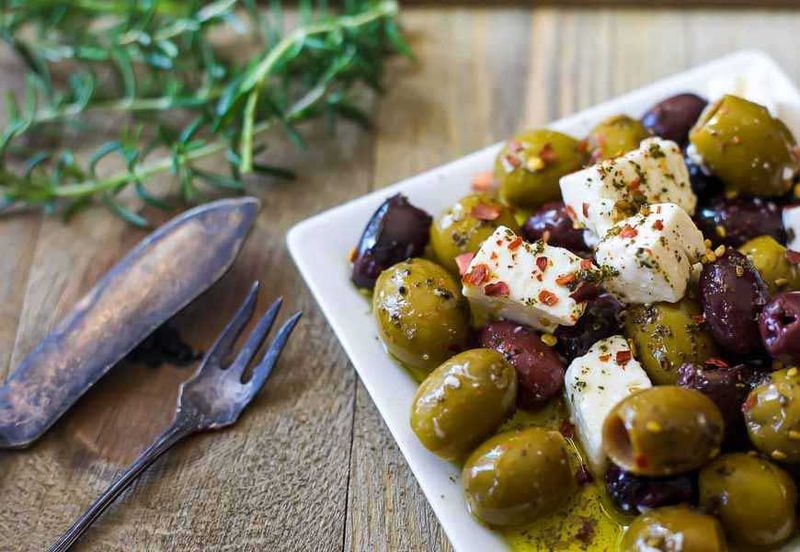 Marinated Olive & Cheese Platter
