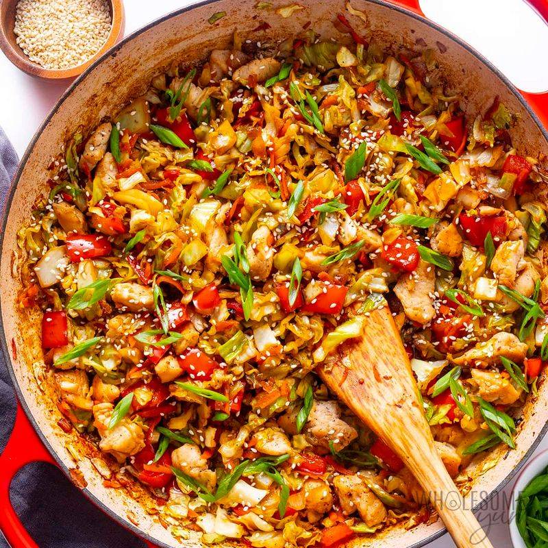 Spicy Chicken & Cabbage Stir-Fry