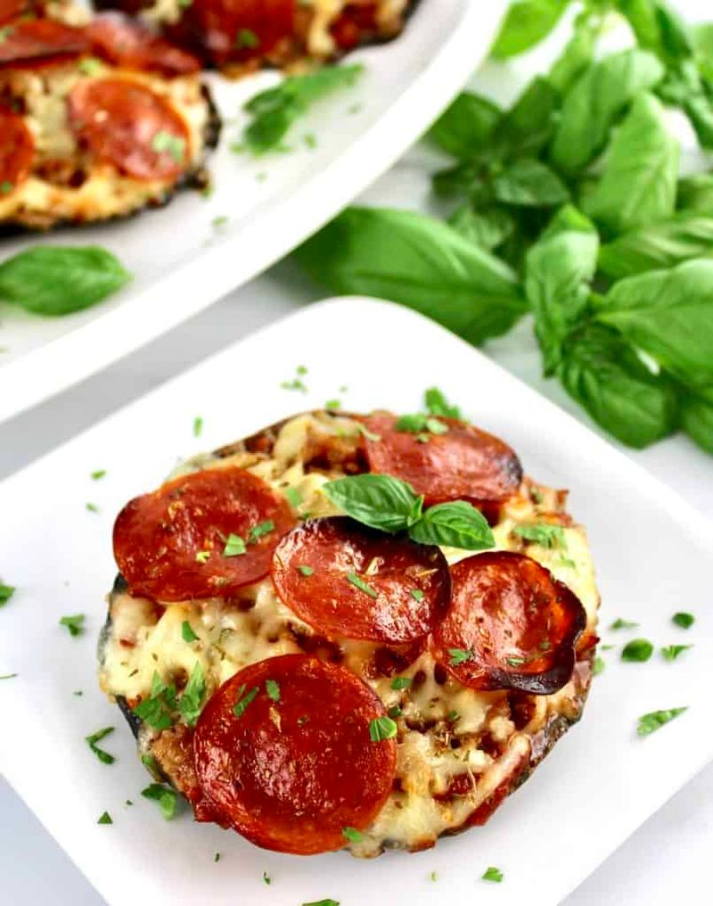 Portobello Mushroom Mini Pizzas