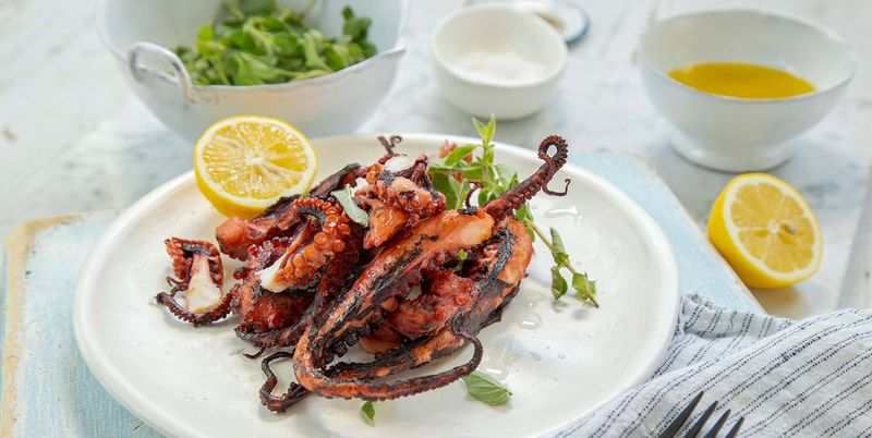 Charred Octopus with Olive Oil Drizzle