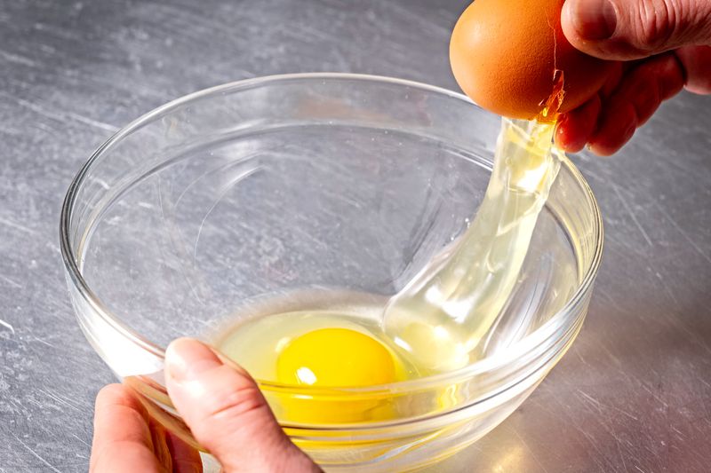 Cracking Eggs on the Bowl Edge