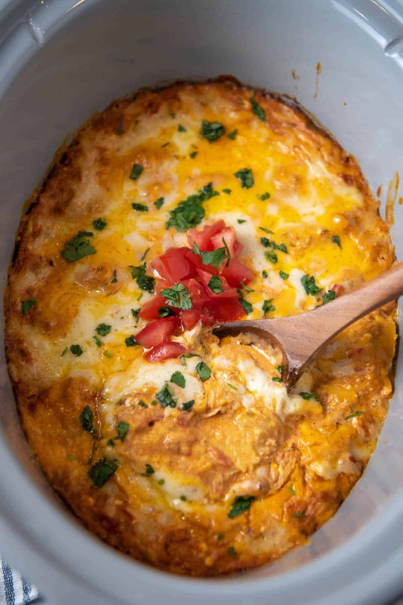 Crockpot Chicken Enchiladas Casserole