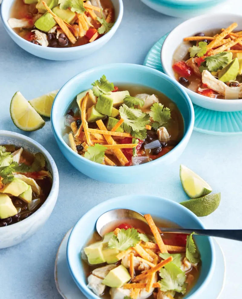 Zesty Slow Cooker Chicken Tortilla Soup