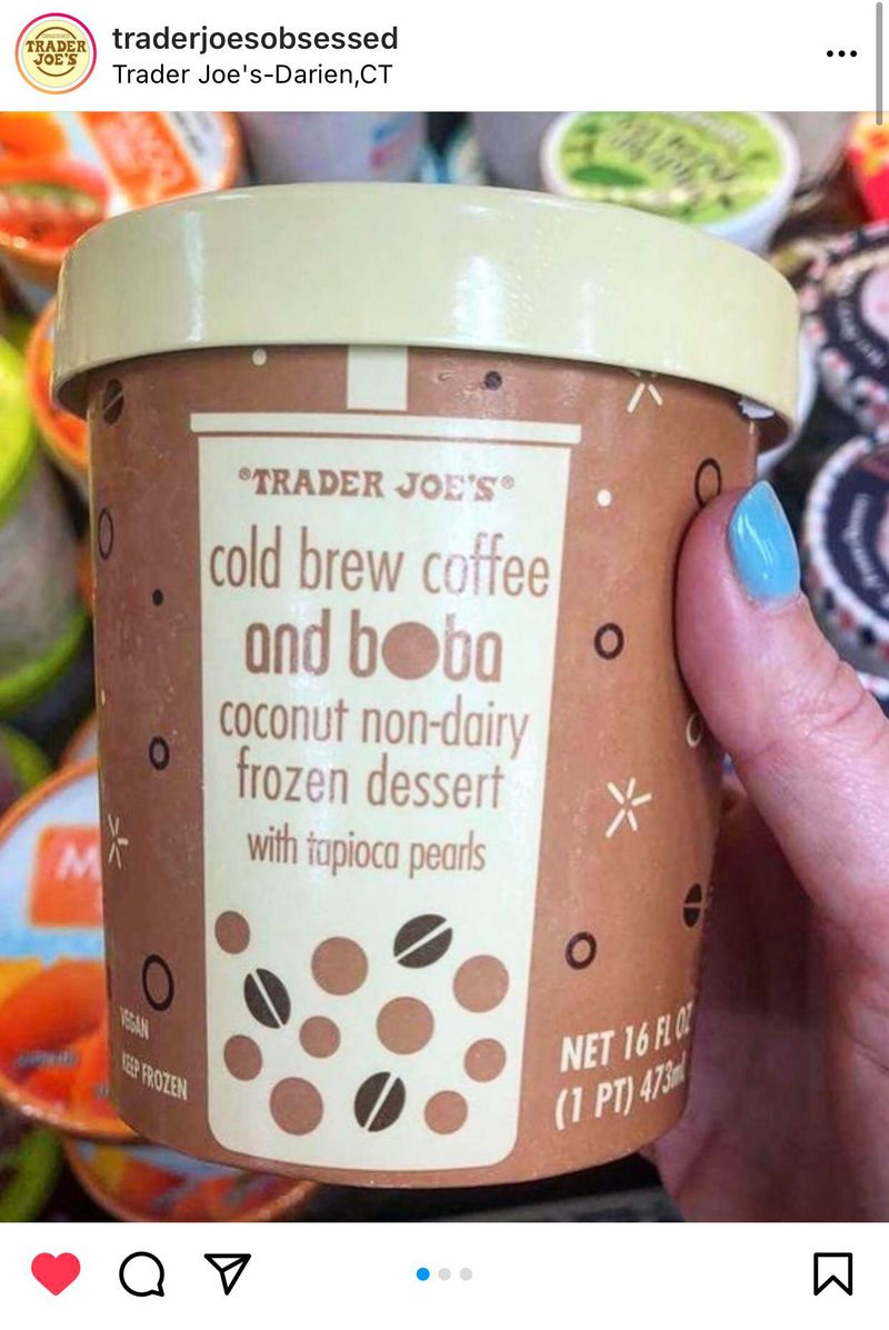 Cold Brew Coffee and Boba Coconut Non-Dairy Frozen Dessert