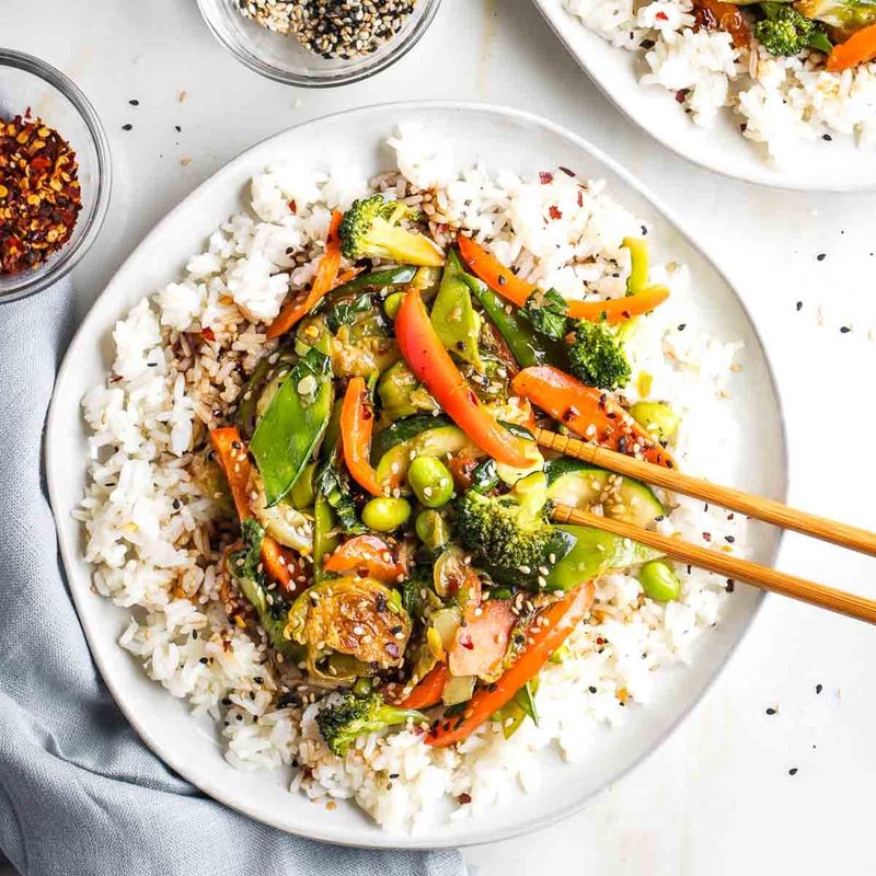 Veggie Stir-Fry with Rice