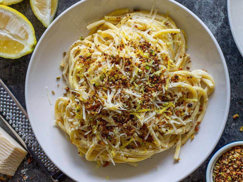 Spaghetti with Lemon and Breadcrumbs at Flour + Water