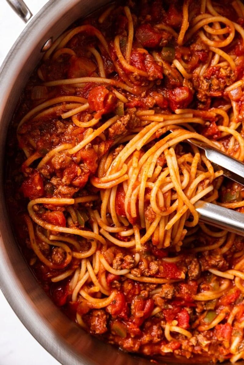Spaghetti with Undercooked Ground Beef