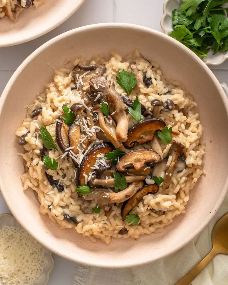 Miso-Laced Mushroom Risotto