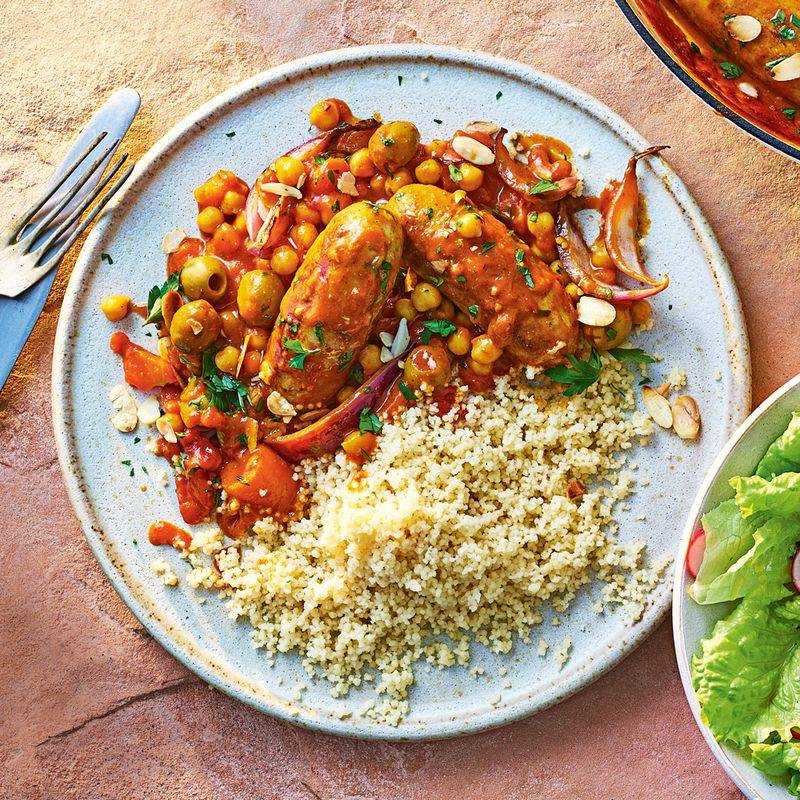 Spicy Sausage and Chickpea Tagine