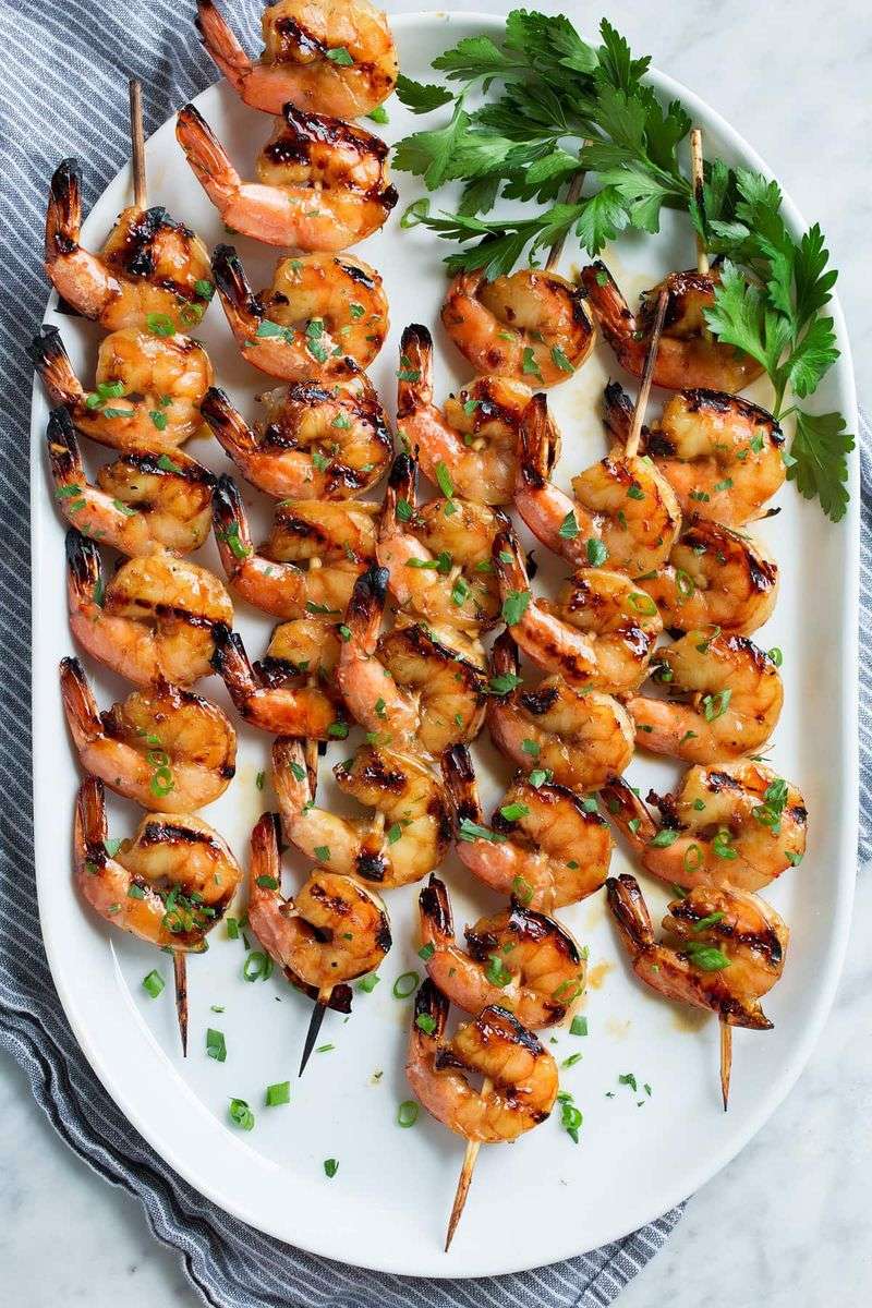 Honey Garlic Shrimp Skewers