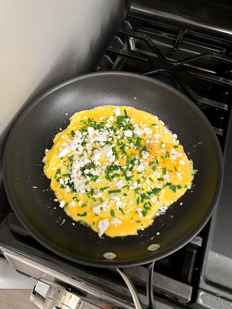 Spinach and Goat Cheese Omelet
