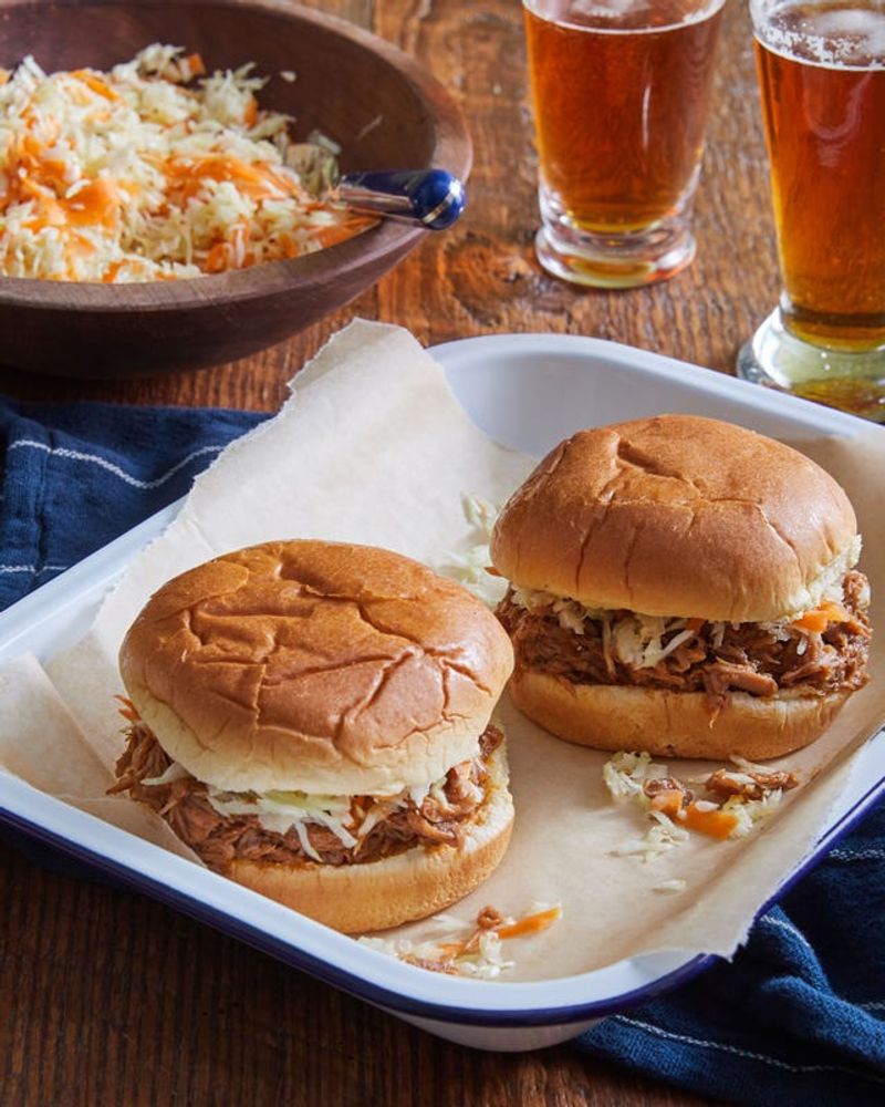 BBQ Pulled Pork with Tangy Cabbage Slaw
