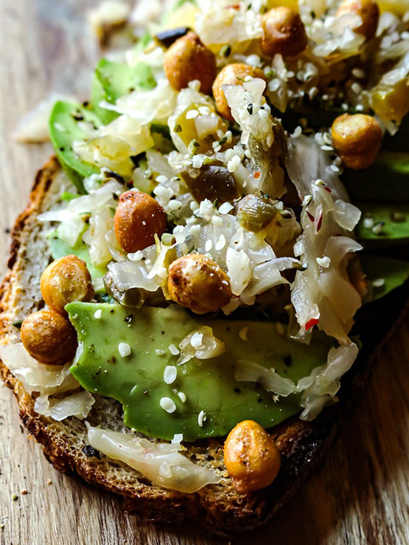 Top Toast with Lacto-Fermented Veggies
