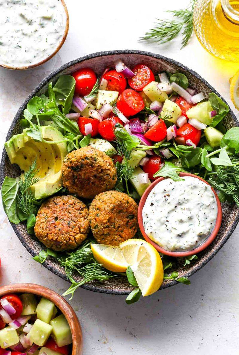 Store-Bought Falafel & Tzatziki