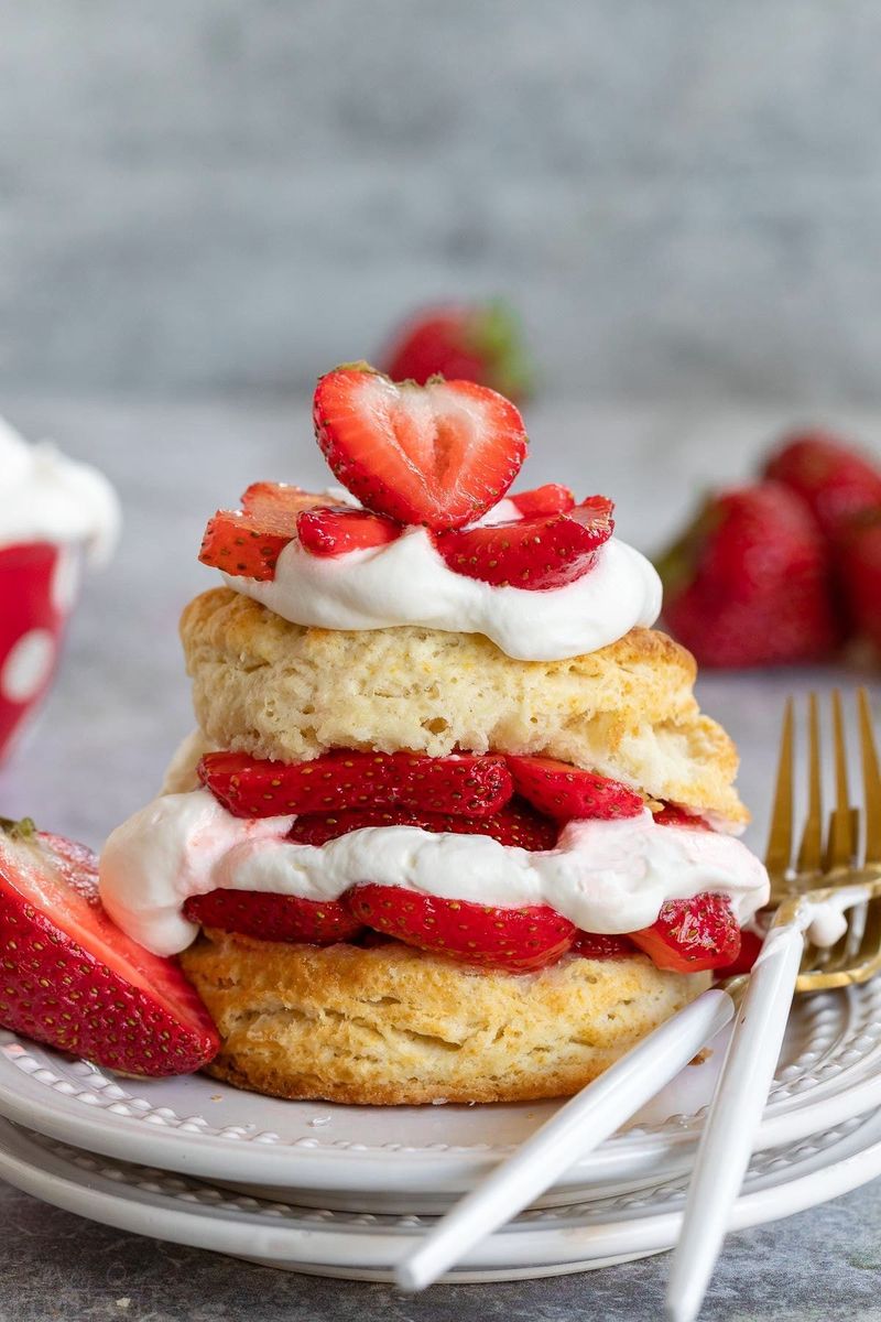 Homemade Strawberry Shortcake with Whipped Cream