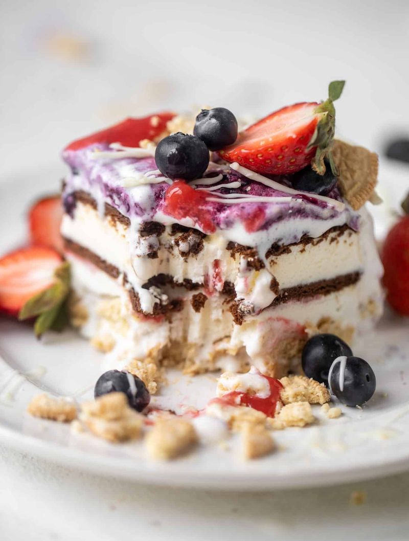 Homemade Berry Ice-Cream Cake