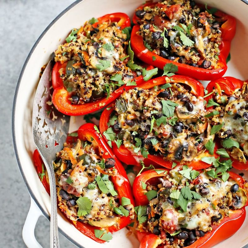 Stuffed Bell Peppers with Quinoa