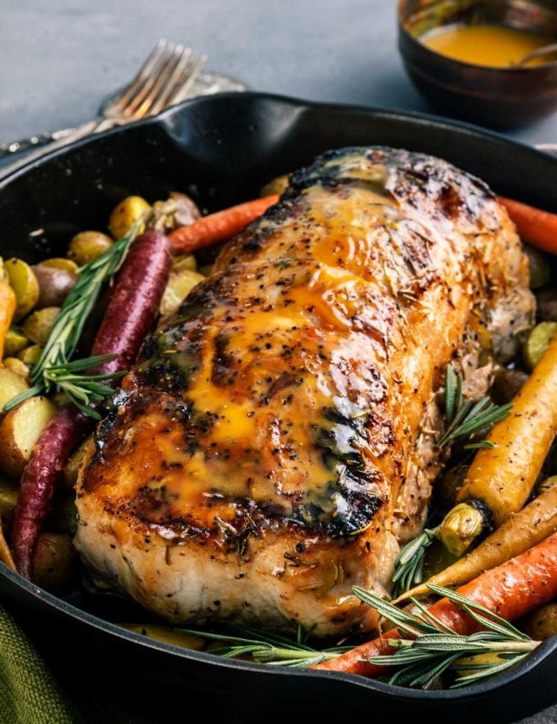 Slow Cooker Maple Dijon Pork Loin