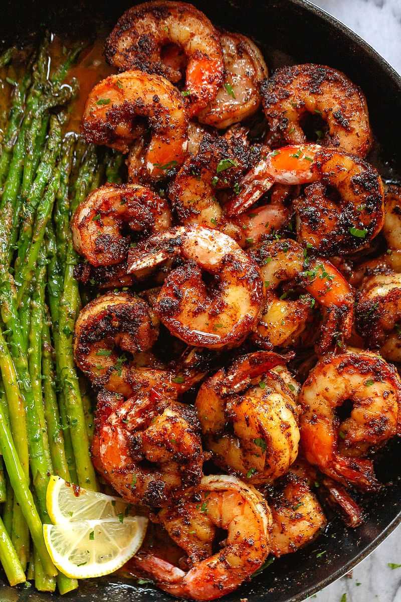 Blackened Shrimp & Asparagus Skillet