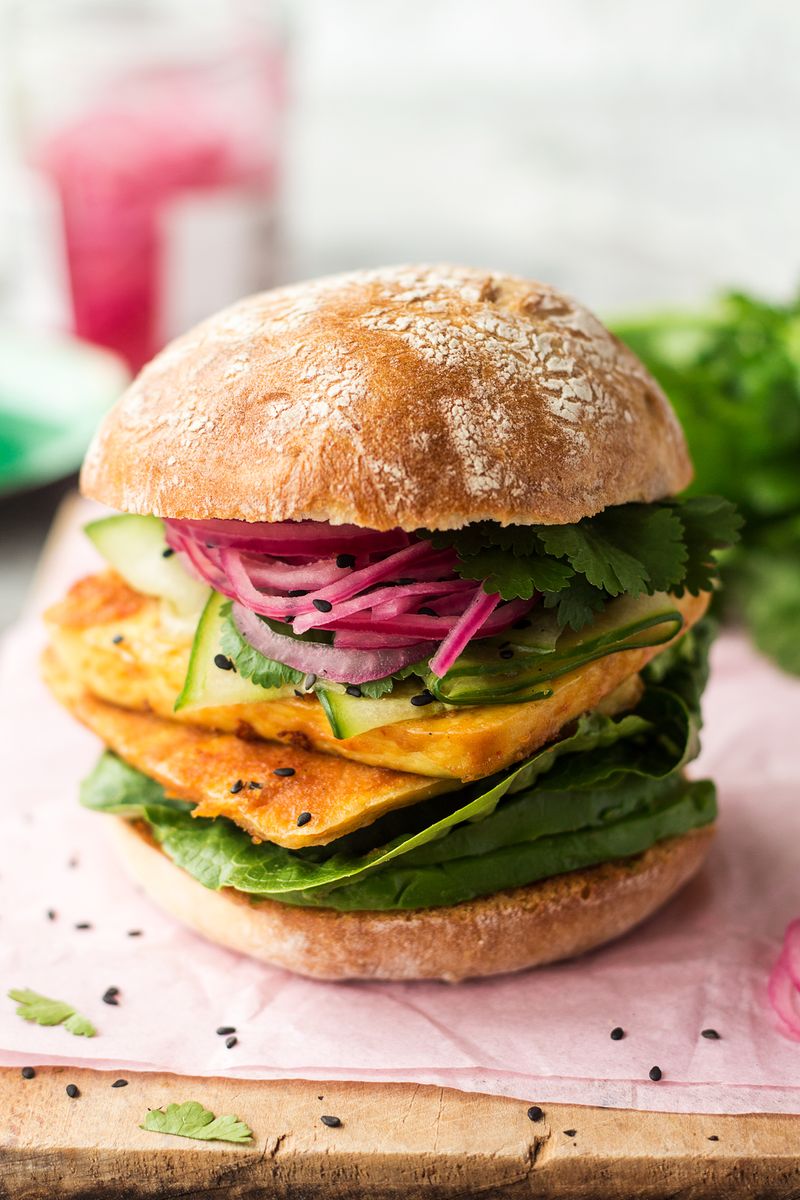 Thai Peanut Tofu Burger