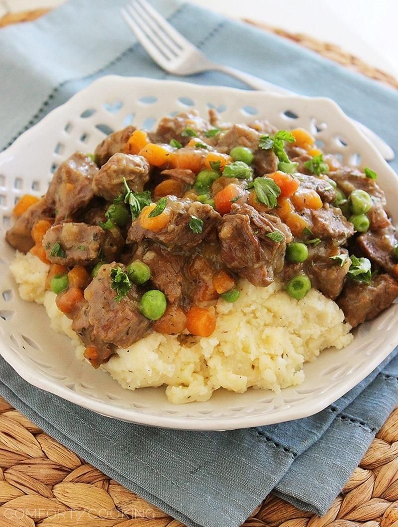 Beef Stew with Mashed Potatoes