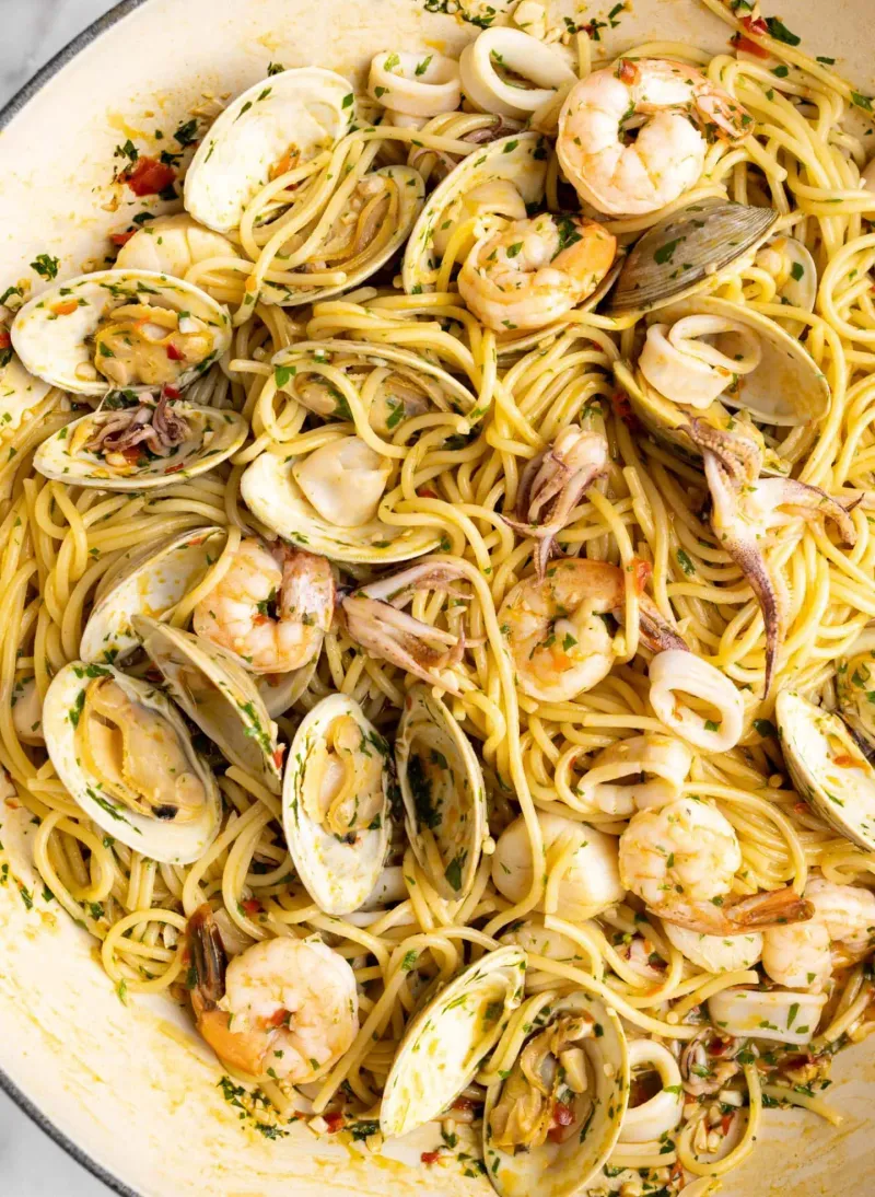 Seafood Lovers Linguine Bake