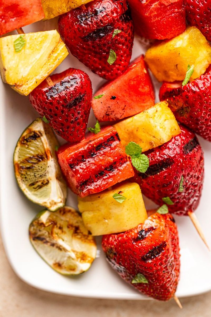 Grilled Fruit Kabobs with Honey Glaze