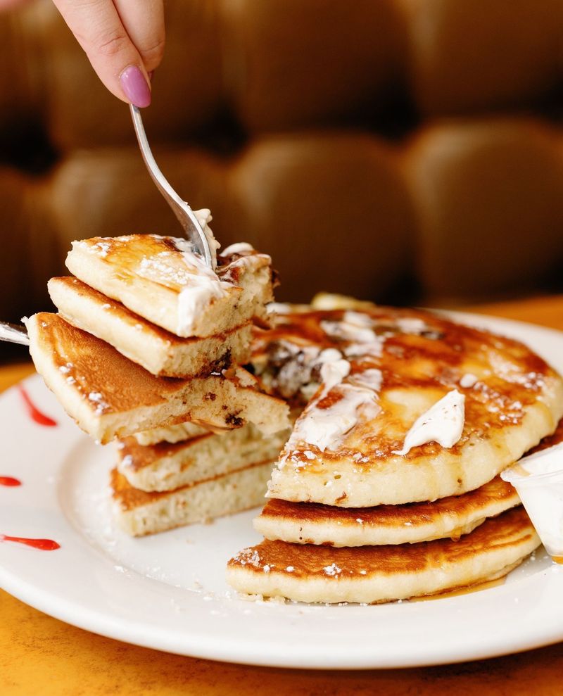Fluffy Pancakes Stacked High
