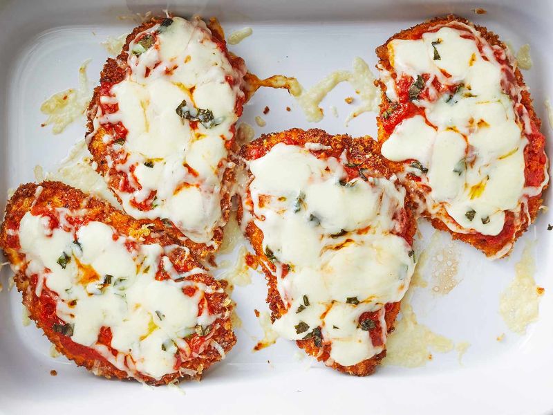 Crispy Chicken Cutlet With Fresh Mozzarella