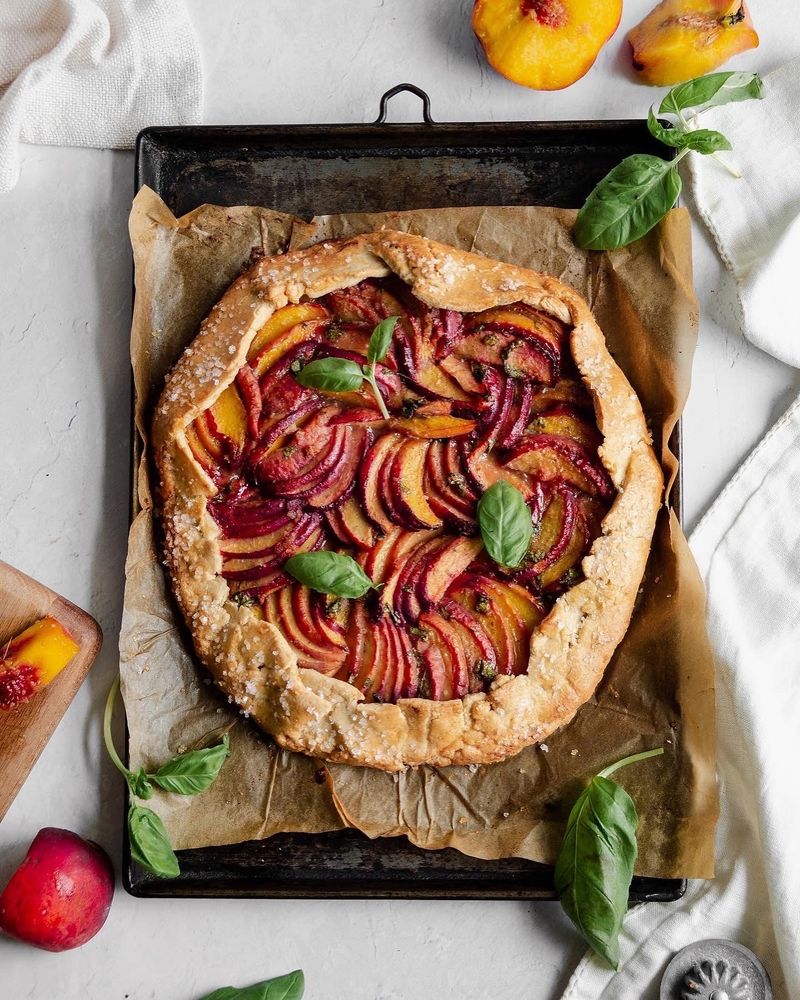 Peach Basil Galette