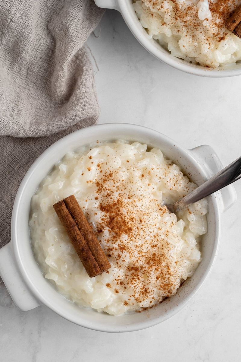 Cold Rice With Milk And Sugar