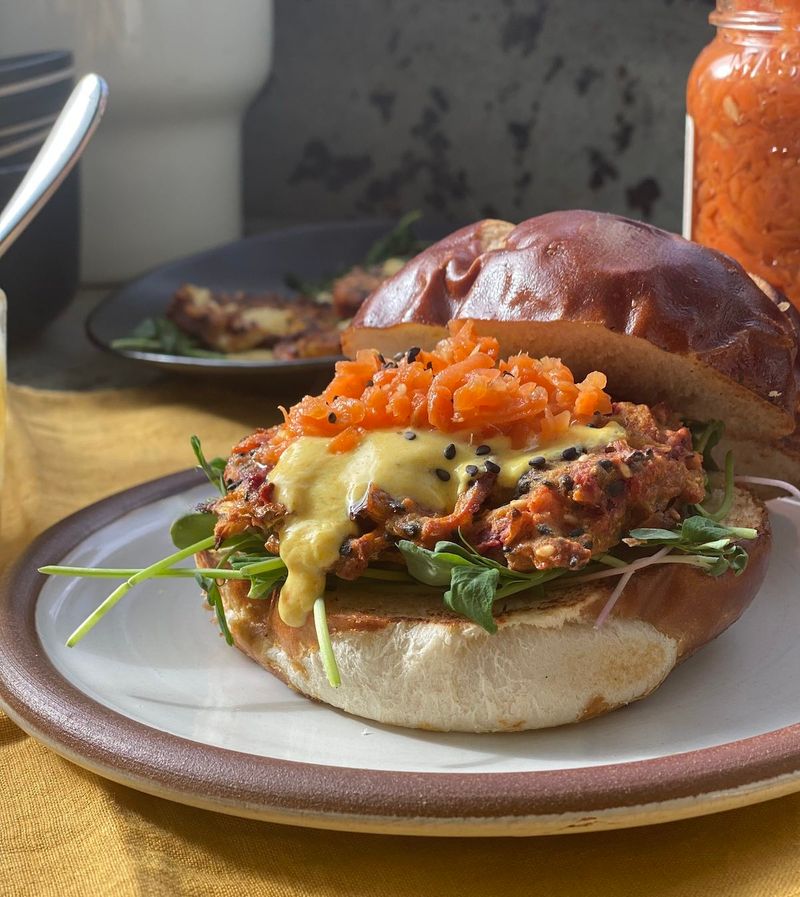 Trap: Veggie Burger with All the Fixings