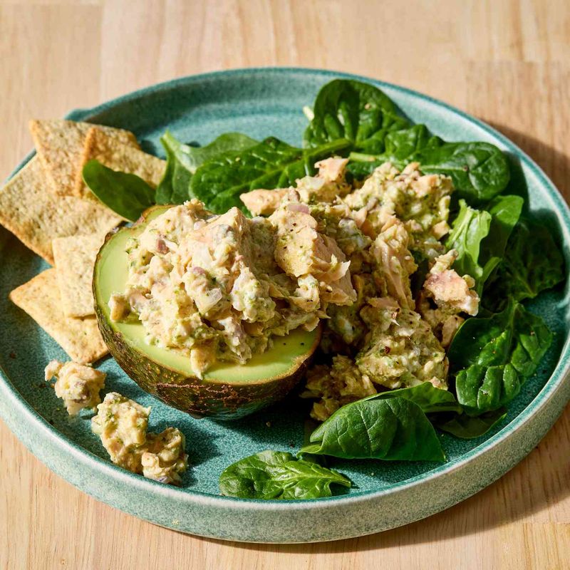 Salmon Salad–Stuffed Avocado